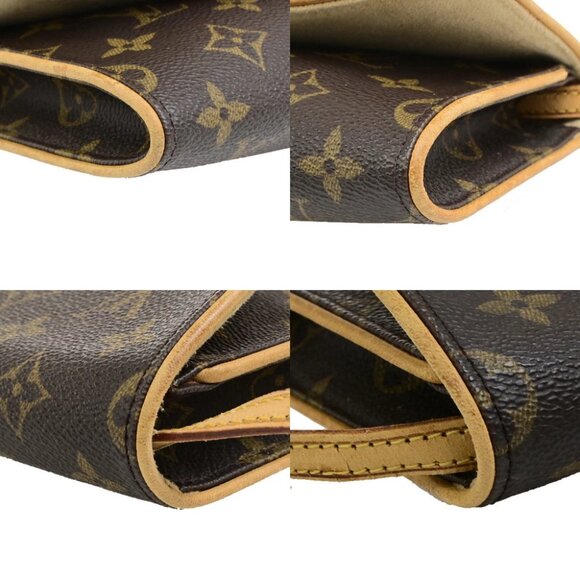 LOUIS VUITTON Pochette Twin GM 2Way Shoulder Bag Monogram Brown - Picture 10 of 16